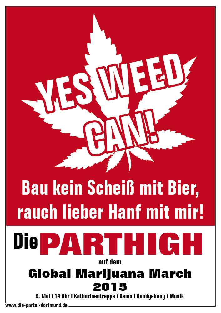 YES WEED CAN! – Die PARTEI auf dem Global Marijuana March 2015